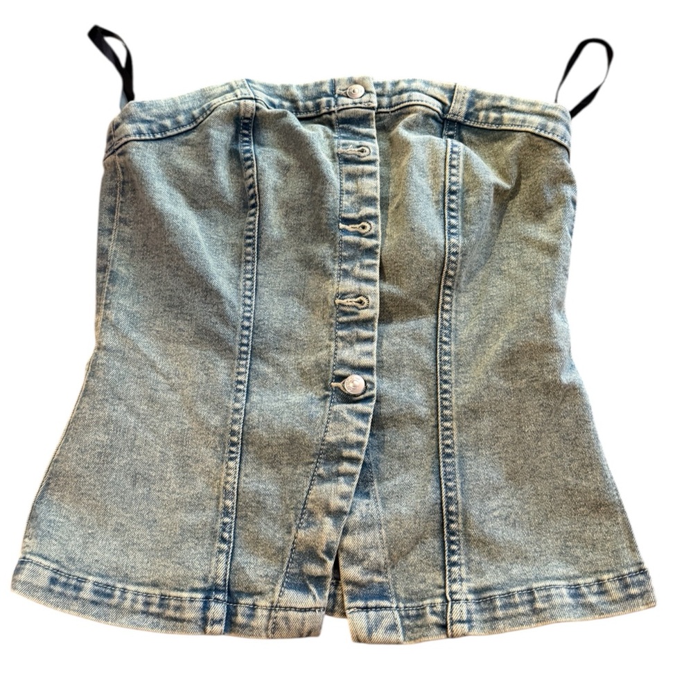 Divided Denim corset, bustier , tube Women's Top